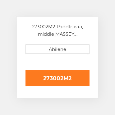 273002M2 Paddle вал, middle MASSEY FERGUSON NEW AFTERMARKET