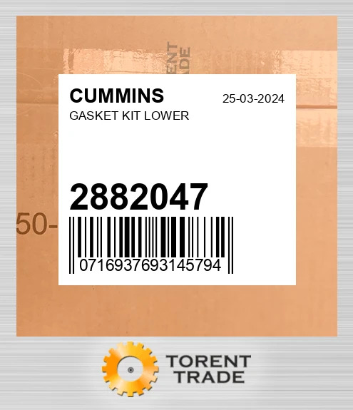 2882047 Комплект прокладок - LOWER Двигун CUMMINS NEW AFTERMARKET