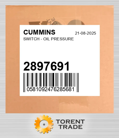 2897691 Перемикач тиску масла CUMMINS NEW AFTERMARKET