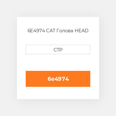 6E4974 CAT Голова HEAD