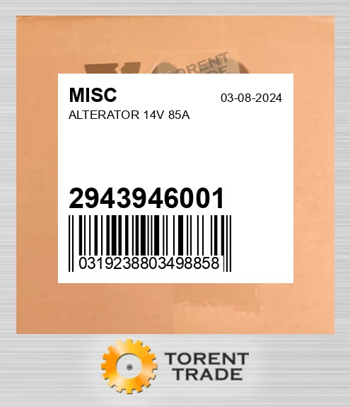2943946001 Генератор 14В 85А MISC NEW AFTERMARKET