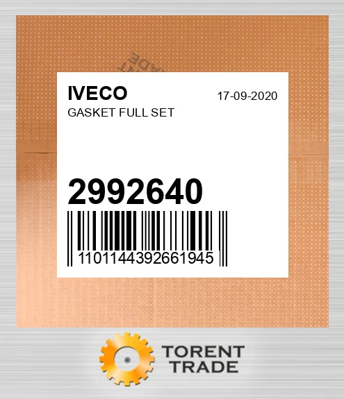 2992640 Повний комплект прокладок IVECO NEW AFTERMARKET