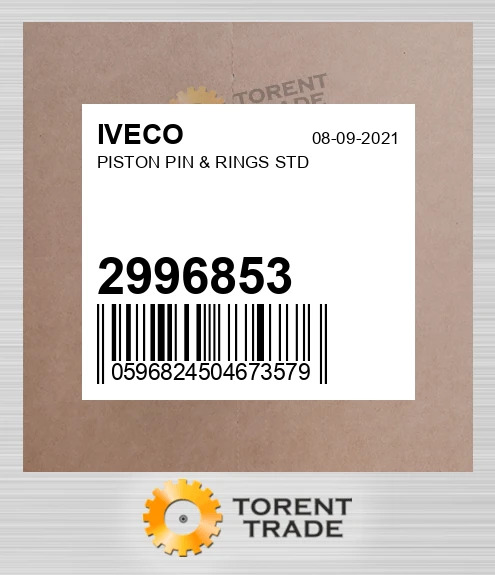 2996853 Поршень, Палець & Кільця стандартні IVECO NEW AFTERMARKET