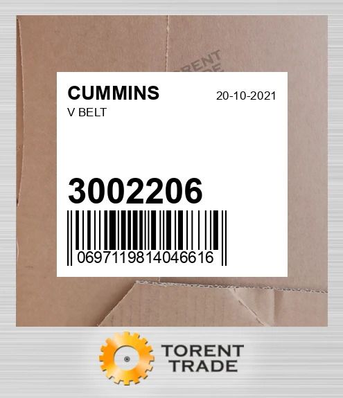 3002206 V BELT 15 PK 1725 CUMMINS NEW AFTERMARKET