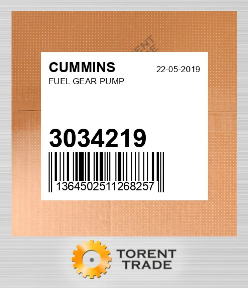 3034219 Паливо Шестерня Насос CUMMINS NEW AFTERMARKET