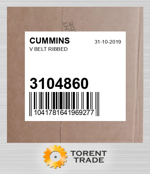 3104860 V BELT RIBBED CUMMINS NEW AFTERMARKET