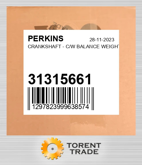 31315661 Колінчастий вал - C/W BALANCE WEIGHTS PERKINS NEW AFTERMARKET