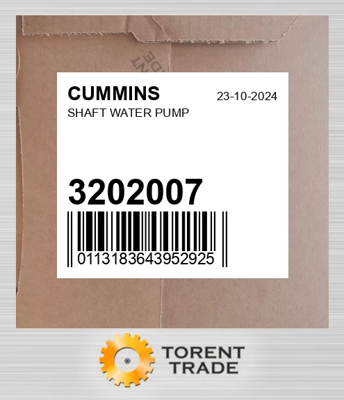 3202007 вал Водяний насос CUMMINS NEW AFTERMARKET
