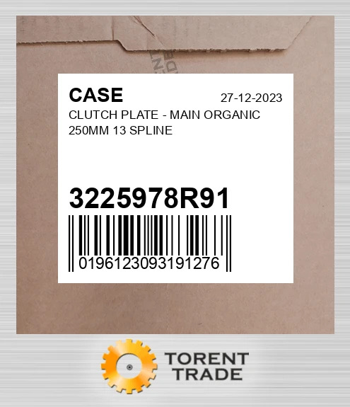 3225978R91 Диск зчеплення - Корінний, ORGANIC, 250MM, 13 SPLINE CASE NEW AFTERMARKET