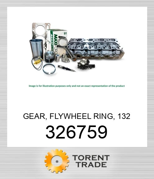 326759 Шестерня, зубчастий вінець маховика, 132 зуби, ширина 0.875", серія IH 400 MAXIFORCE