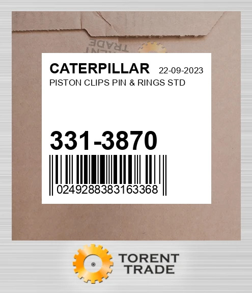 3313870 Поршень, Кліпси, Палець & Кільця стандартні CATERPILLAR NEW AFTERMARKET