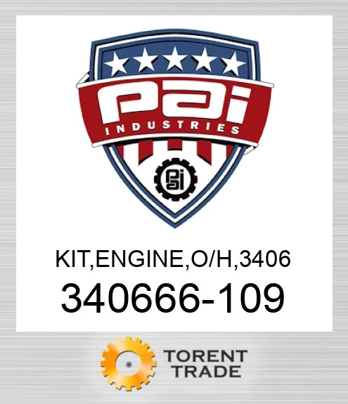 340666-109 Комплект, двигун , капітальний ремонт, 3406 PAI INDUSTRIES