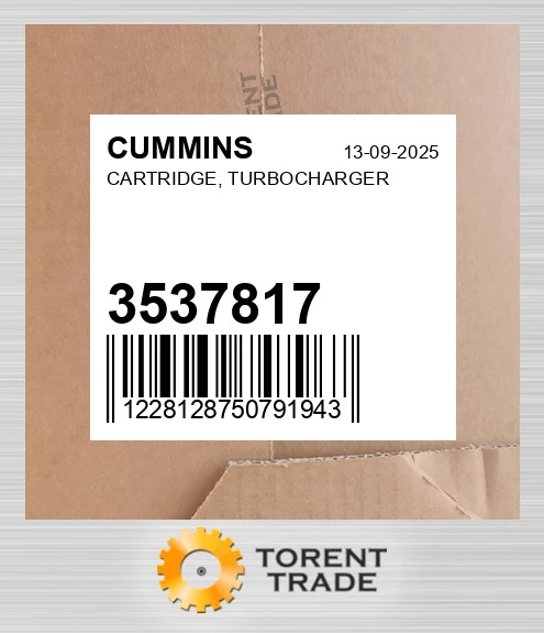 3537817 Картридж турбонагнітача CUMMINS NEW AFTERMARKET