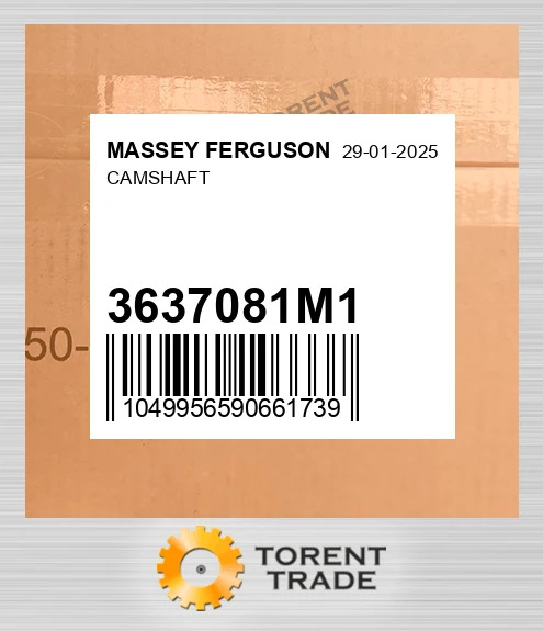 3637081M1 Розподільний вал MASSEY FERGUSON NEW AFTERMARKET