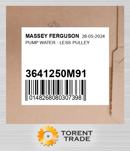 3641250M91 Водяний насос без шківа MASSEY FERGUSON NEW AFTERMARKET