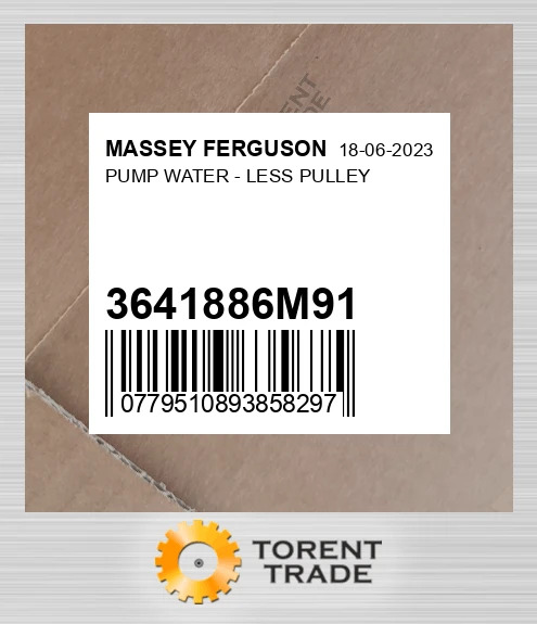 3641886M91 Насос, WATER MASSEY FERGUSON NEW AFTERMARKET