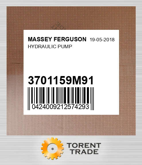 3701159M91 Гідравлічний Насос MASSEY FERGUSON NEW AFTERMARKET