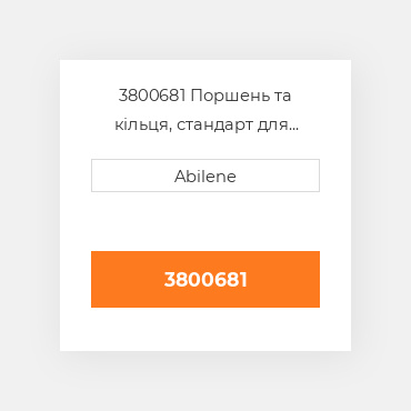 3800681 Поршень та кільця, стандарт для Case мінінавантажувач, 3800681 CASE NEW AFTERMARKET