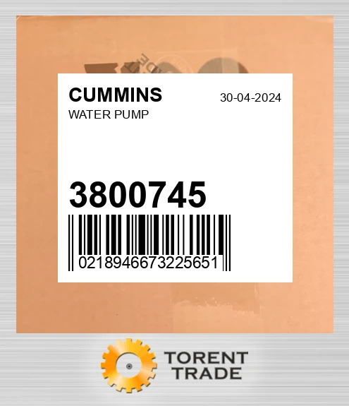 3800745 Водяний насос CUMMINS NEW AFTERMARKET