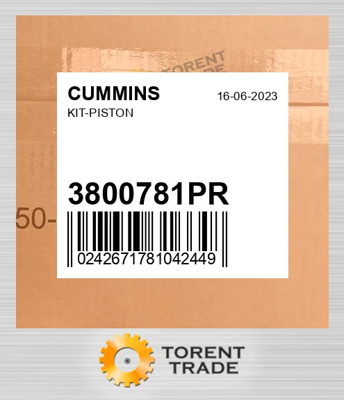 3800781PR комплект-Поршень, W/ RINGS CUMMINS NEW AFTERMARKET
