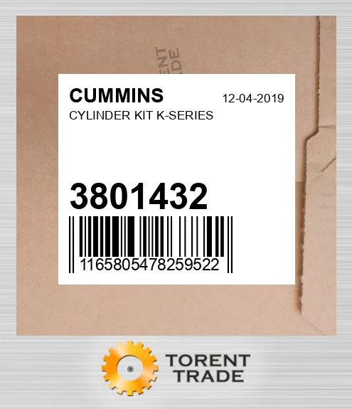 3801432 Циліндр комплект, K-SERIES CUMMINS NEW AFTERMARKET