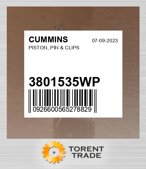 3801535WP Поршень, палець і кліпси CUMMINS NEW AFTERMARKET