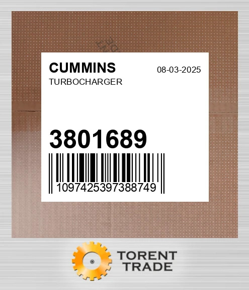 3801689 Турбонагнітач CUMMINS NEW AFTERMARKET