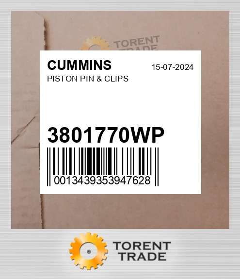 3801770WP Поршень, палець і кліпси CUMMINS NEW AFTERMARKET