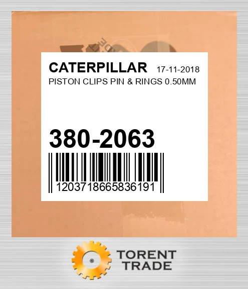 3802063 Поршень, кліпси, палець і кільця 0.50MM CATERPILLAR NEW AFTERMARKET