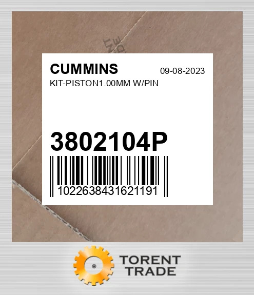3802104P комплект-Поршень,1.00MM,W/Палець CUMMINS NEW AFTERMARKET