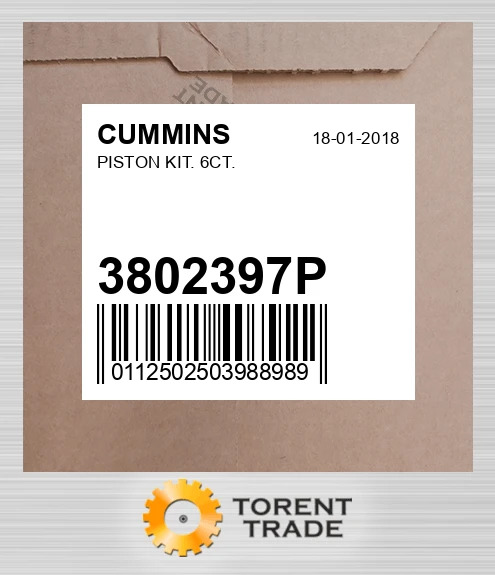 3802397P Поршень комплект. 6CT. CUMMINS NEW AFTERMARKET