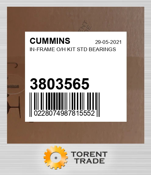 3803565 IN-рама O/H комплект STD BEARINGS CUMMINS NEW AFTERMARKET