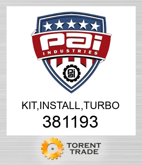 381193 Комплект, install, turbo PAI INDUSTRIES
