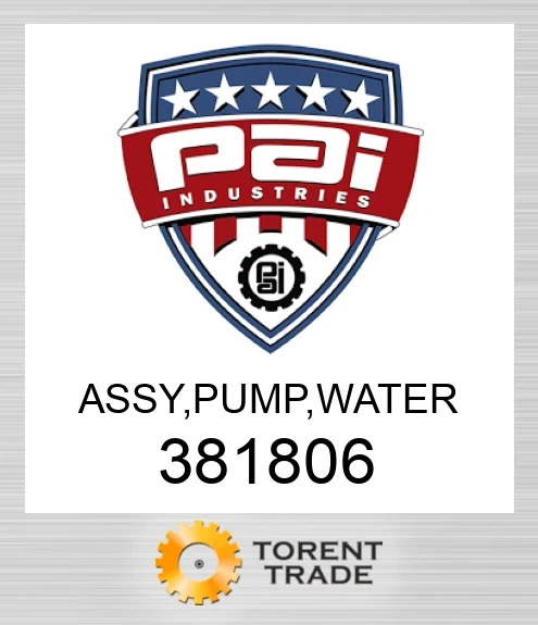 381806 Вузол, насос, вода PAI INDUSTRIES