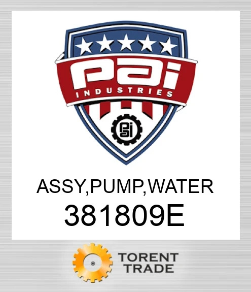 381809E Вузол, насос, вода PAI INDUSTRIES