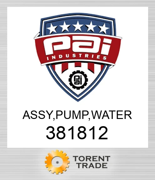 381812 Вузол, насос, вода PAI INDUSTRIES