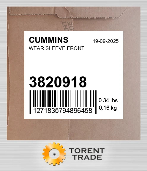 3820918 WEAR SLEEVE FRONT CUMMINS NEW AFTERMARKET