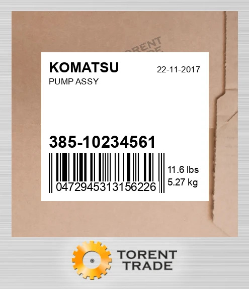38510234561 Насос у зборі KOMATSU NEW AFTERMARKET