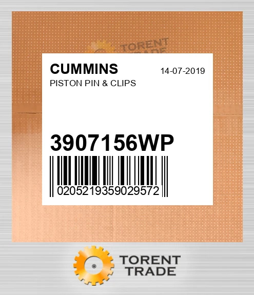3907156WP Поршень, палець і кліпси CUMMINS NEW AFTERMARKET