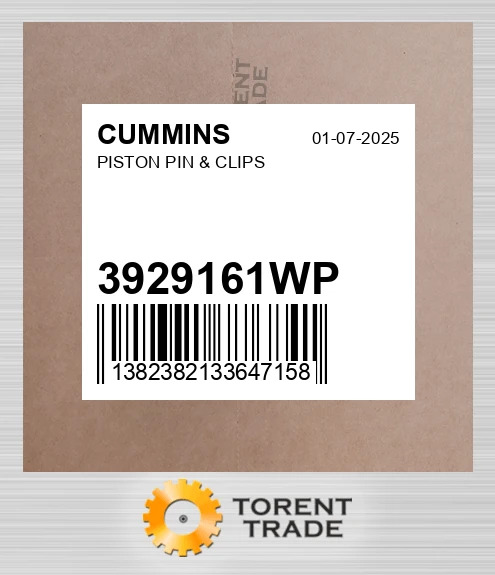 3929161WP Поршень, палець і кліпси CUMMINS NEW AFTERMARKET