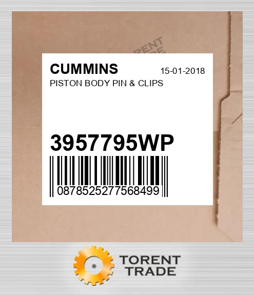 3957795WP Поршень корпус, Палець & Кліпси CUMMINS NEW AFTERMARKET