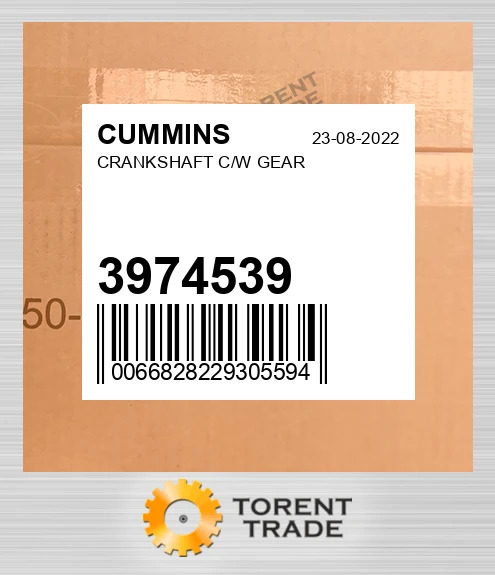 3974539 Колінчастий вал C/W Шестерня CUMMINS NEW AFTERMARKET