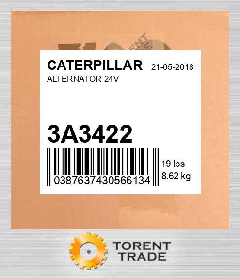 3A3422 АЛЬТЕРНАТОР 24В CATERPILLAR