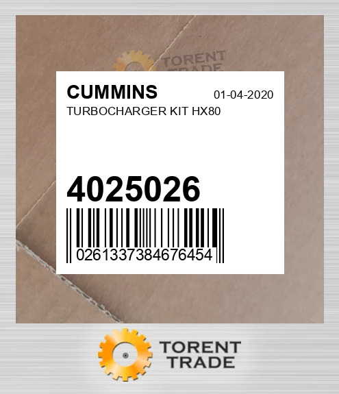 4025026 Турбонагнітач,HX80 CUMMINS NEW AFTERMARKET