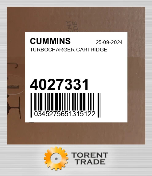 4027331 Картридж турбонагнітача CUMMINS NEW AFTERMARKET