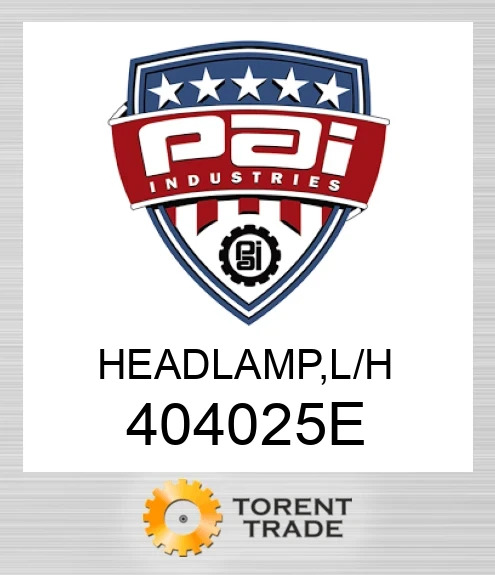 404025E Headlamp, l/h PAI INDUSTRIES
