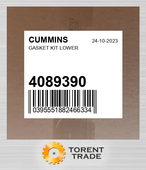 4089390 Комплект прокладок,LOWER CUMMINS NEW AFTERMARKET