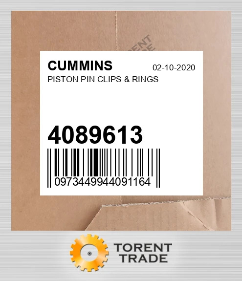4089613 Поршень, Палець, Кліпси & RINGS CUMMINS NEW AFTERMARKET