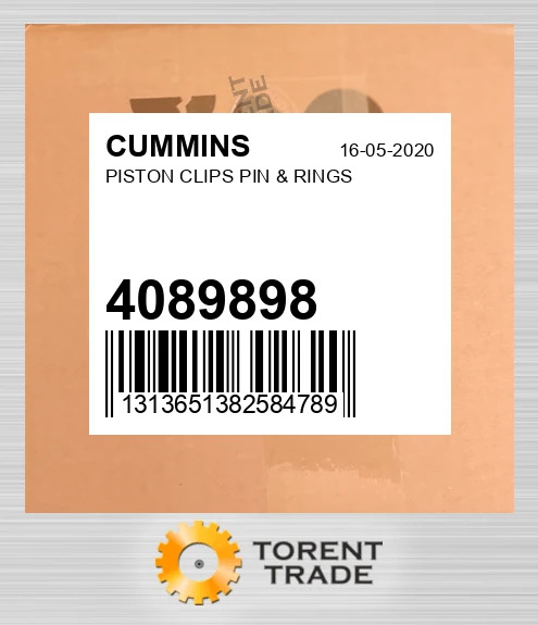 4089898 Поршень, кліпси, палець і кільця CUMMINS NEW AFTERMARKET