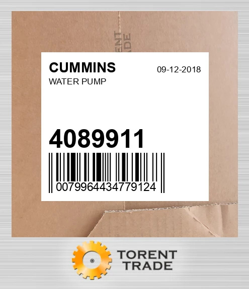 4089911 Водяний насос CUMMINS NEW AFTERMARKET